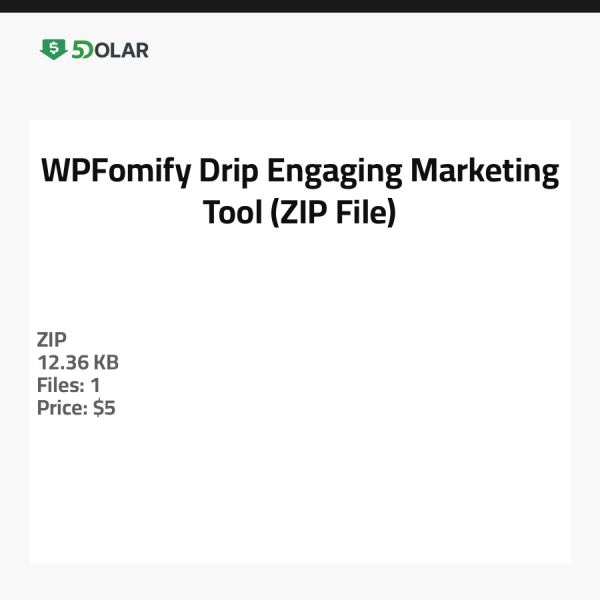 WPFomify Drip - Ansprechendes Marketing-Tool (ZIP-Datei)