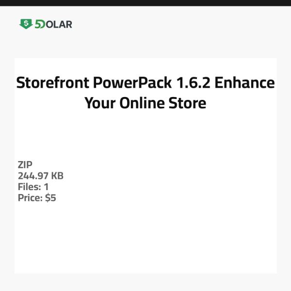 Storefront PowerPack 1.6.2 - Verbessern Sie Ihren Online-Shop