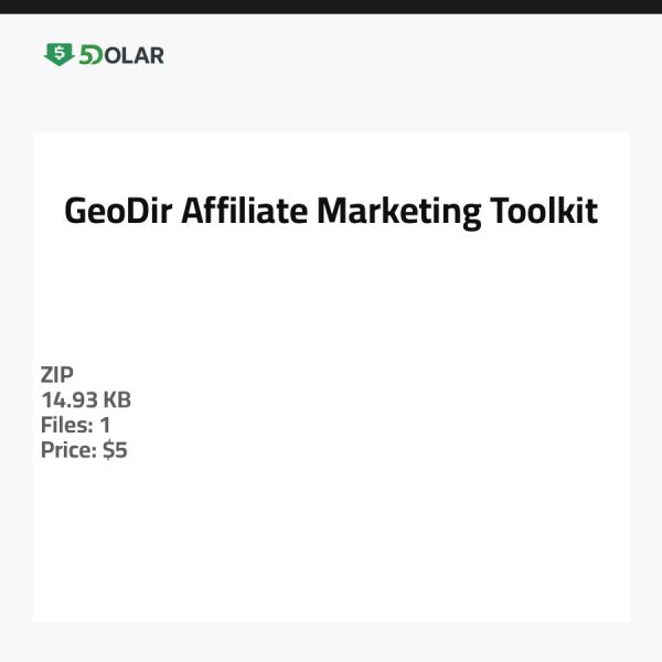 GeoDir Affiliate Marketing Toolkit