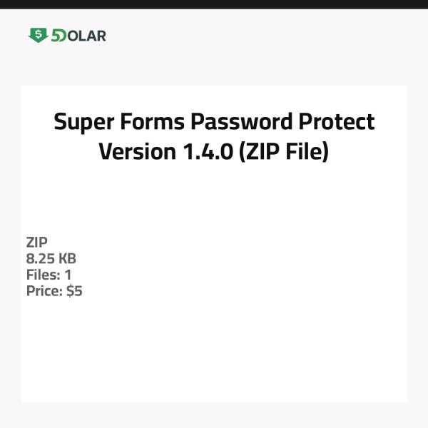 Super Forms Passwortschutz - Version 1.4.0 (ZIP-Datei)