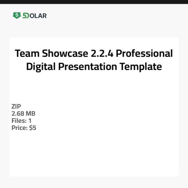 Team Showcase 2.2.4 - Professionelle digitale Präsentationsvorlage