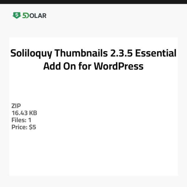 Soliloquy Thumbnails 2.3.5 - Wesentliches Add-On für WordPress