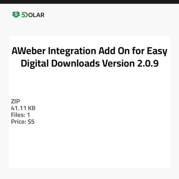 AWeber-Integrations-Add-On für Easy Digital Downloads - Version 2.0.9