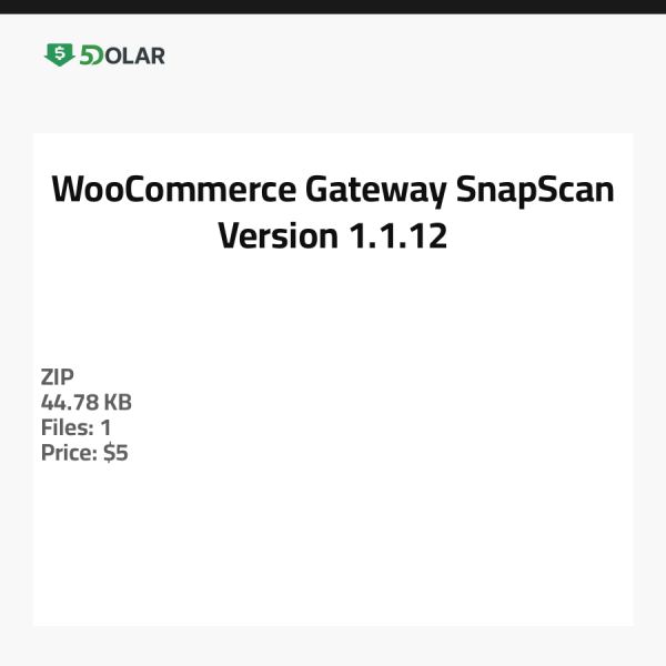 WooCommerce Gateway SnapScan - Version 1.1.12