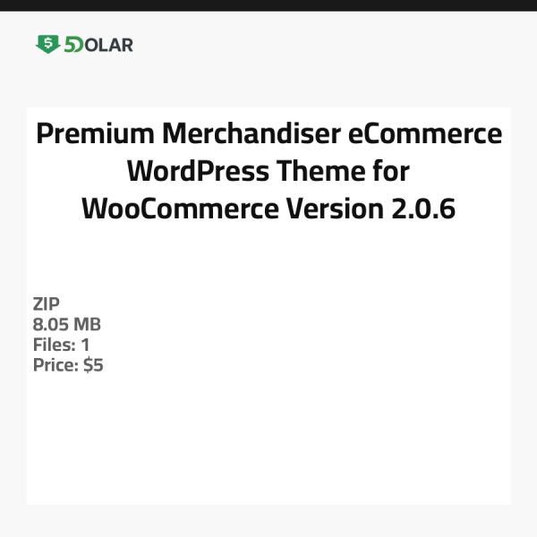 Premium Merchandiser eCommerce WordPress Theme für WooCommerce - Version 2.0.6