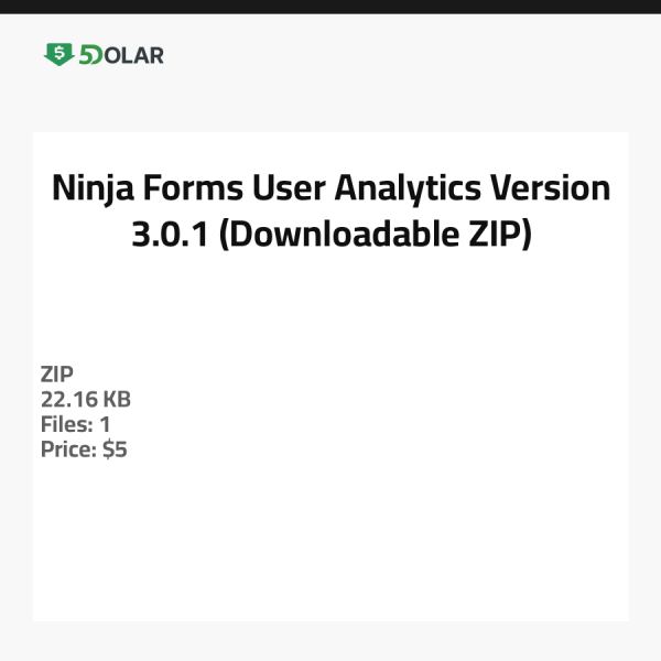 Ninja Forms Benutzeranalysen - Version 3.0.1 (Herunterladbare ZIP)
