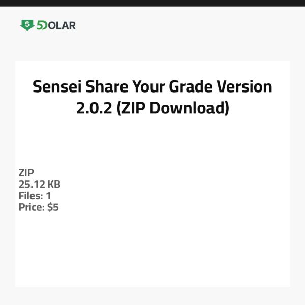 Sensei Share Your Grade - Version 2.0.2 (ZIP-Download)