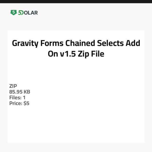 Gravity Forms Chained Selects Add-On v1.5 - Zip-Datei