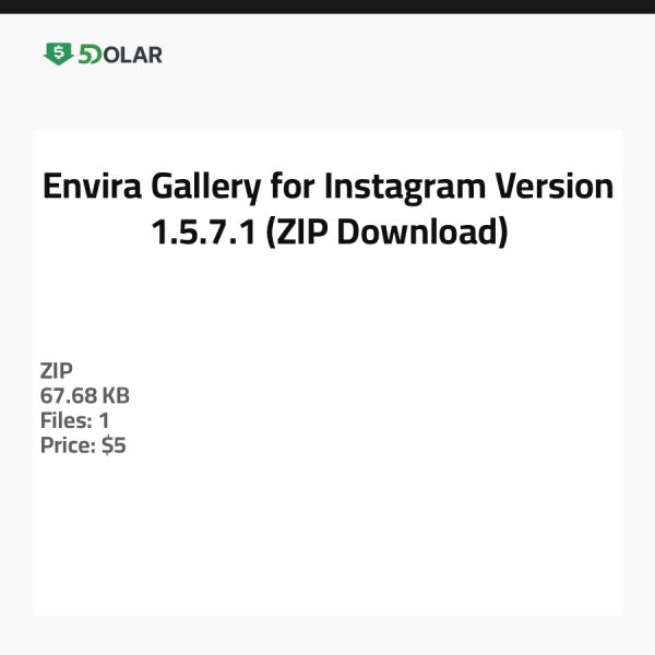 Envira Gallery für Instagram - Version 1.5.7.1 (ZIP-Download)