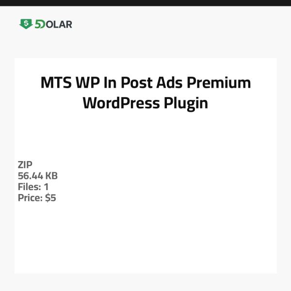 MTS WP In-Post Ads - Premium WordPress Plugin
