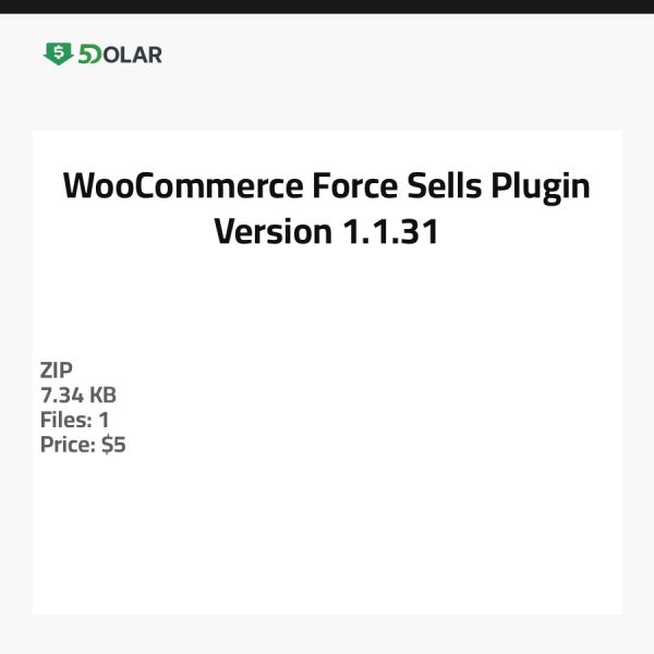 WooCommerce Force Sells Plugin - Version 1.1.31