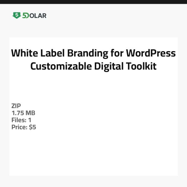 White Label Branding für WordPress - Anpassbares digitales Toolkit