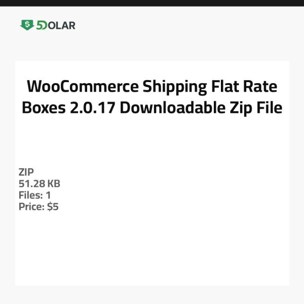 WooCommerce Versand Pauschalboxen 2.0.17 - Herunterladbare Zip-Datei