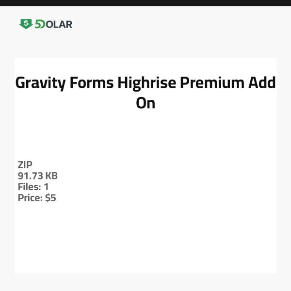 Gravity Forms Highrise - Premium Add-On