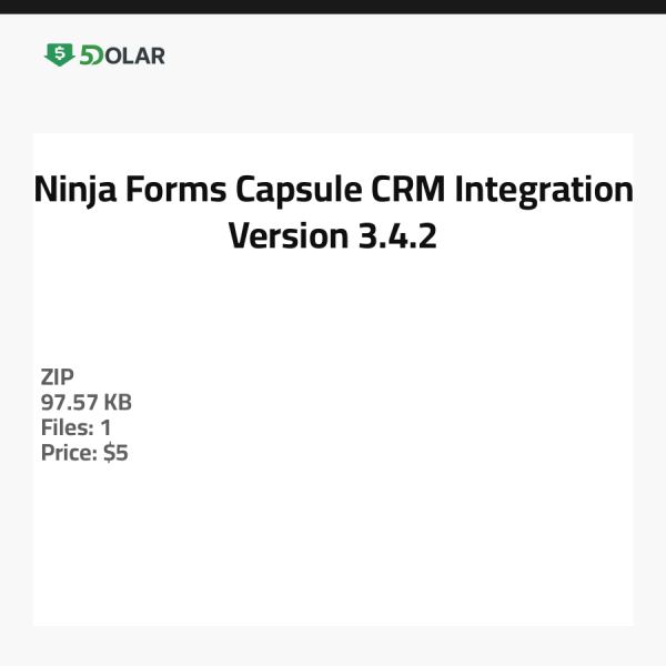 Ninja Forms Capsule CRM Integration - Version 3.4.2