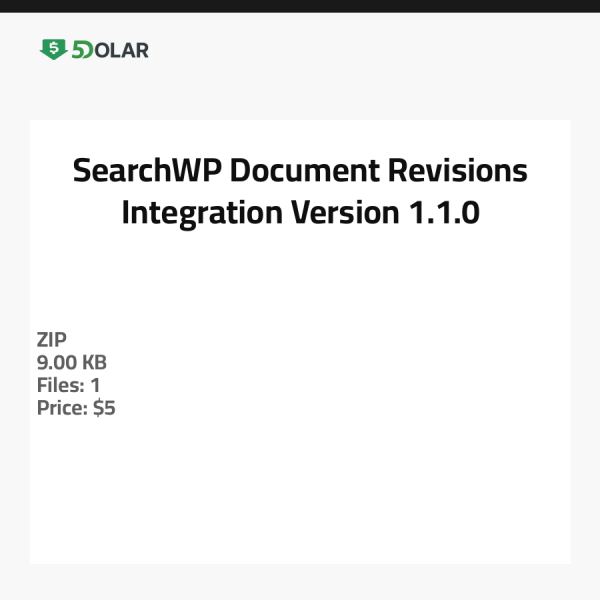 SearchWP Dokumentenrevisionen Integration - Version 1.1.0