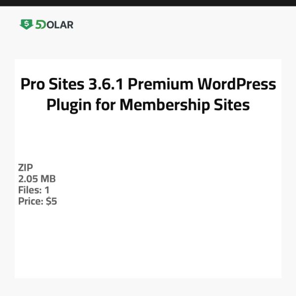 Pro Sites 3.6.1 - Premium WordPress-Plugin für Mitgliedschaftsseiten