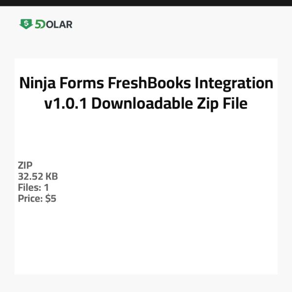 Ninja Forms FreshBooks Integration v1.0.1 - Herunterladbare Zip-Datei