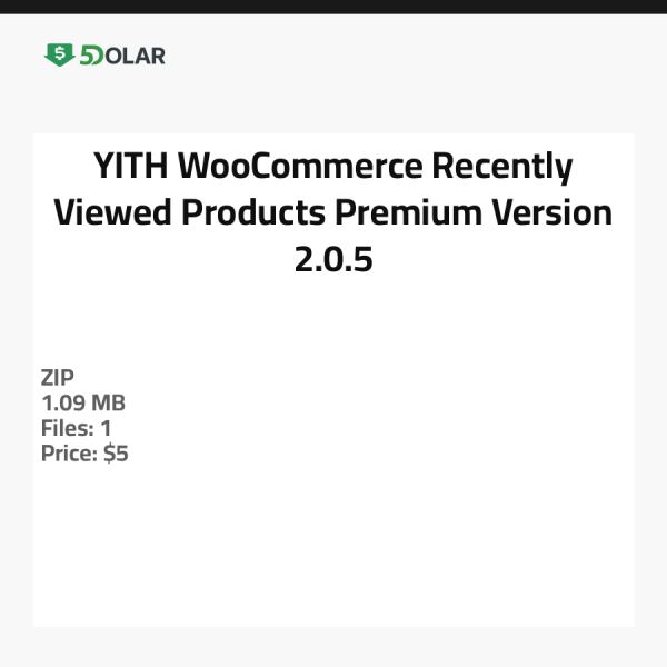 YITH WooCommerce Kürzlich Angesehene Produkte Premium - Version 2.0.5