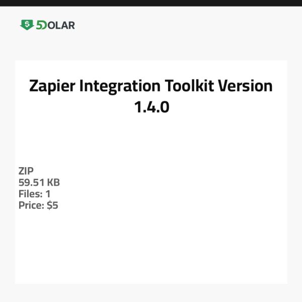 Zapier Integrations-Toolkit - Version 1.4.0