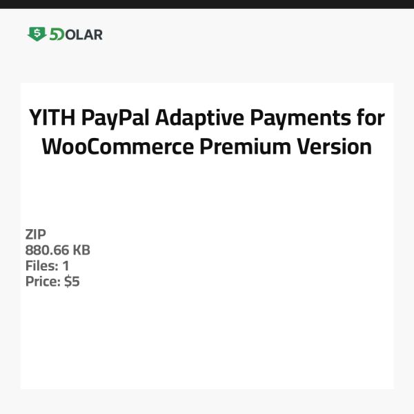 YITH PayPal Adaptive Payments für WooCommerce - Premium-Version