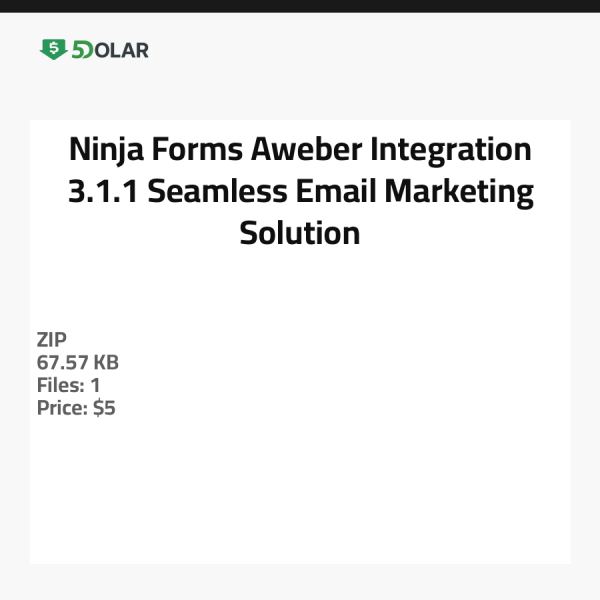 تكامل Ninja Forms Aweber 3.1.1 - حل تسويق عبر البريد الإلكتروني بسلاسة
