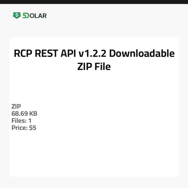 RCP REST API v1.2.2 - Herunterladbare ZIP-Datei