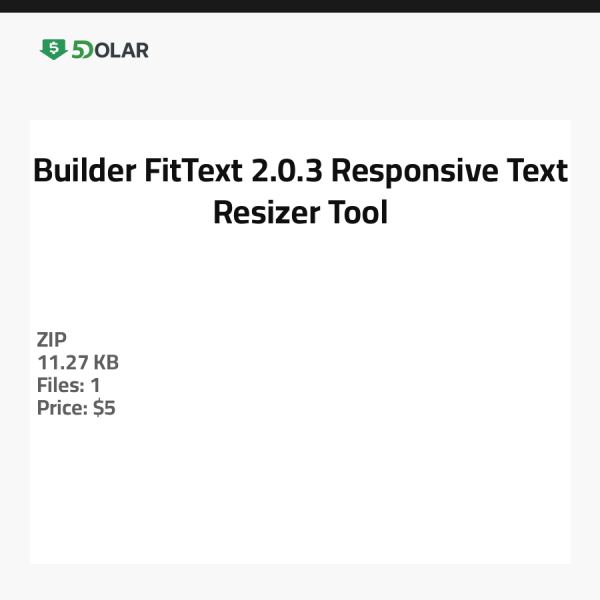 Builder FitText 2.0.3 - Responsives Textvergrößerungswerkzeug