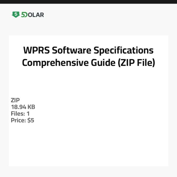 WPRS Software-Spezifikationen - Umfassender Leitfaden (ZIP-Datei)
