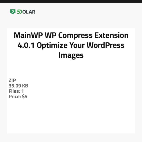 MainWP WP Compress Erweiterung 4.0.1 - Optimieren Sie Ihre WordPress-Bilder