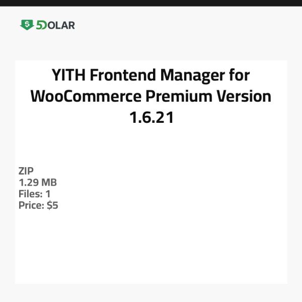 YITH Frontend Manager für WooCommerce - Premium-Version 1.6.21