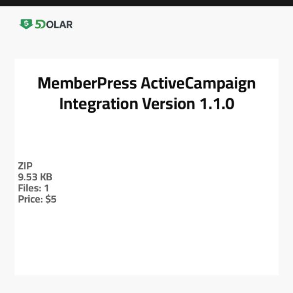 تكامل MemberPress مع ActiveCampaign - الإصدار 1.1.0