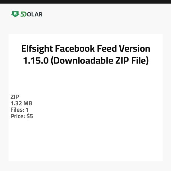 Elfsight Facebook Feed - Version 1.15.0 (Downloadbare ZIP-Datei)