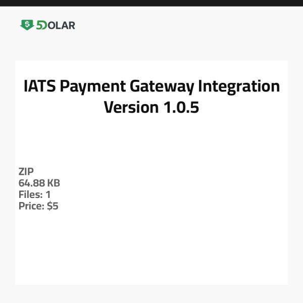 IATS Zahlungs-Gateway-Integration - Version 1.0.5