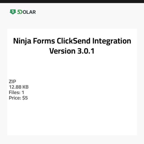 Ninja Forms ClickSend Integration - Version 3.0.1