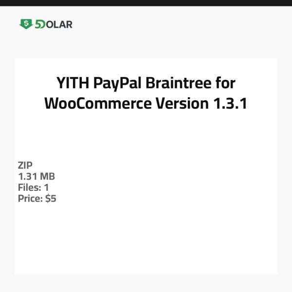 YITH PayPal Braintree für WooCommerce - Version 1.3.1