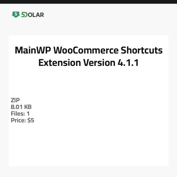 MainWP WooCommerce Shortcuts Erweiterung - Version 4.1.1