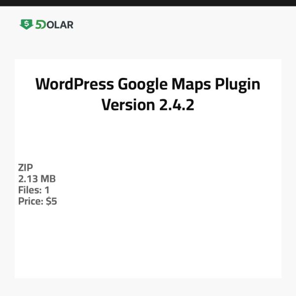 WordPress Google Maps Plugin - Version 2.4.2