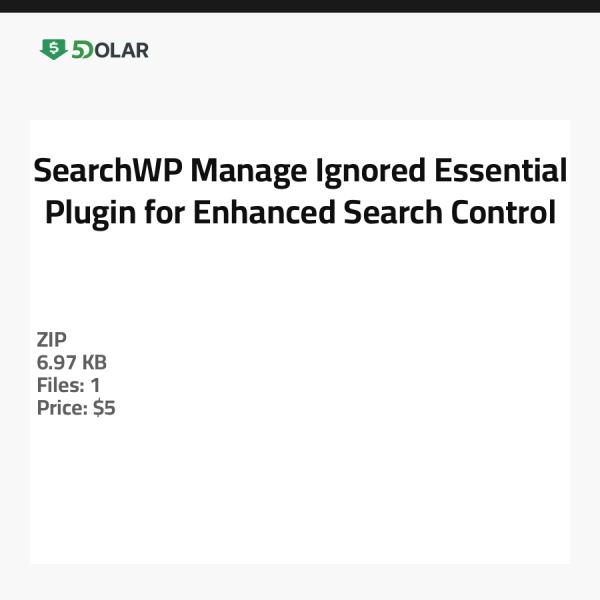 SearchWP Manage Ignored - Essentielles Plugin für verbesserte Suchkontrolle