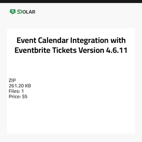 Eventkalender-Integration mit Eventbrite-Tickets - Version 4.6.11