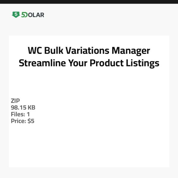 WC Bulk Variations Manager - Optimieren Sie Ihre Produktlisten