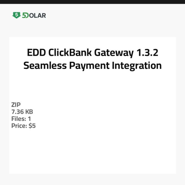 EDD ClickBank Gateway 1.3.2 - Nahtlose Zahlungsintegration