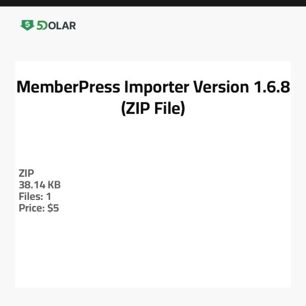 MemberPress Importer - Version 1.6.8 (ZIP-Datei)