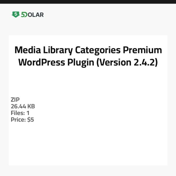 Medienbibliothek Kategorien - Premium WordPress Plugin (Version 2.4.2)