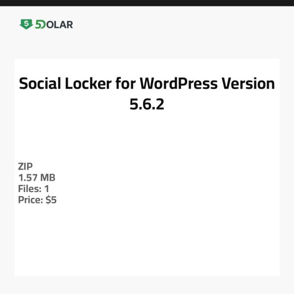 Social Locker für WordPress - Version 5.6.2