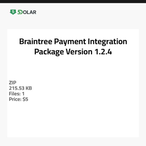 Braintree Zahlungsintegrationspaket - Version 1.2.4