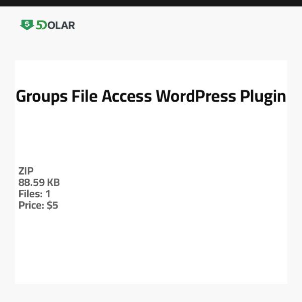 Gruppen Dateizugriff - WordPress Plugin
