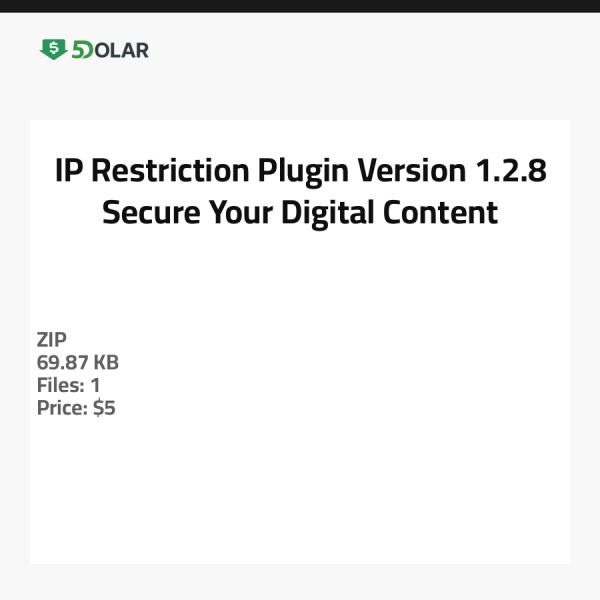 IP-Beschränkungs-Plugin Version 1.2.8 - Sichern Sie Ihre digitalen Inhalte