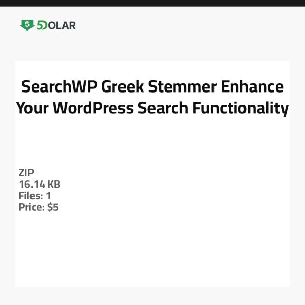 SearchWP Griechischer Stemmer - Verbessern Sie die Suchfunktionalität Ihrer WordPress-Seite