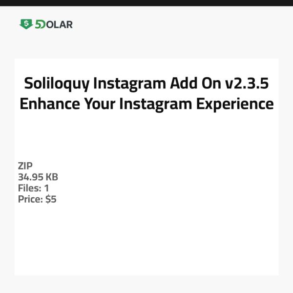 Soliloquy Instagram Add-On v2.3.5 - Verbessern Sie Ihr Instagram-Erlebnis